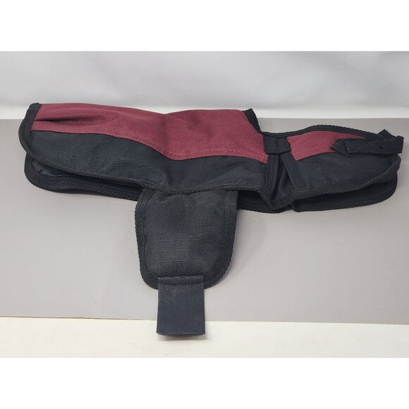 Badger Tuff XS Dog Coat Jacket Burgundy & Black Adjustable Buckle & Belly Strap - Picture 2 of 10